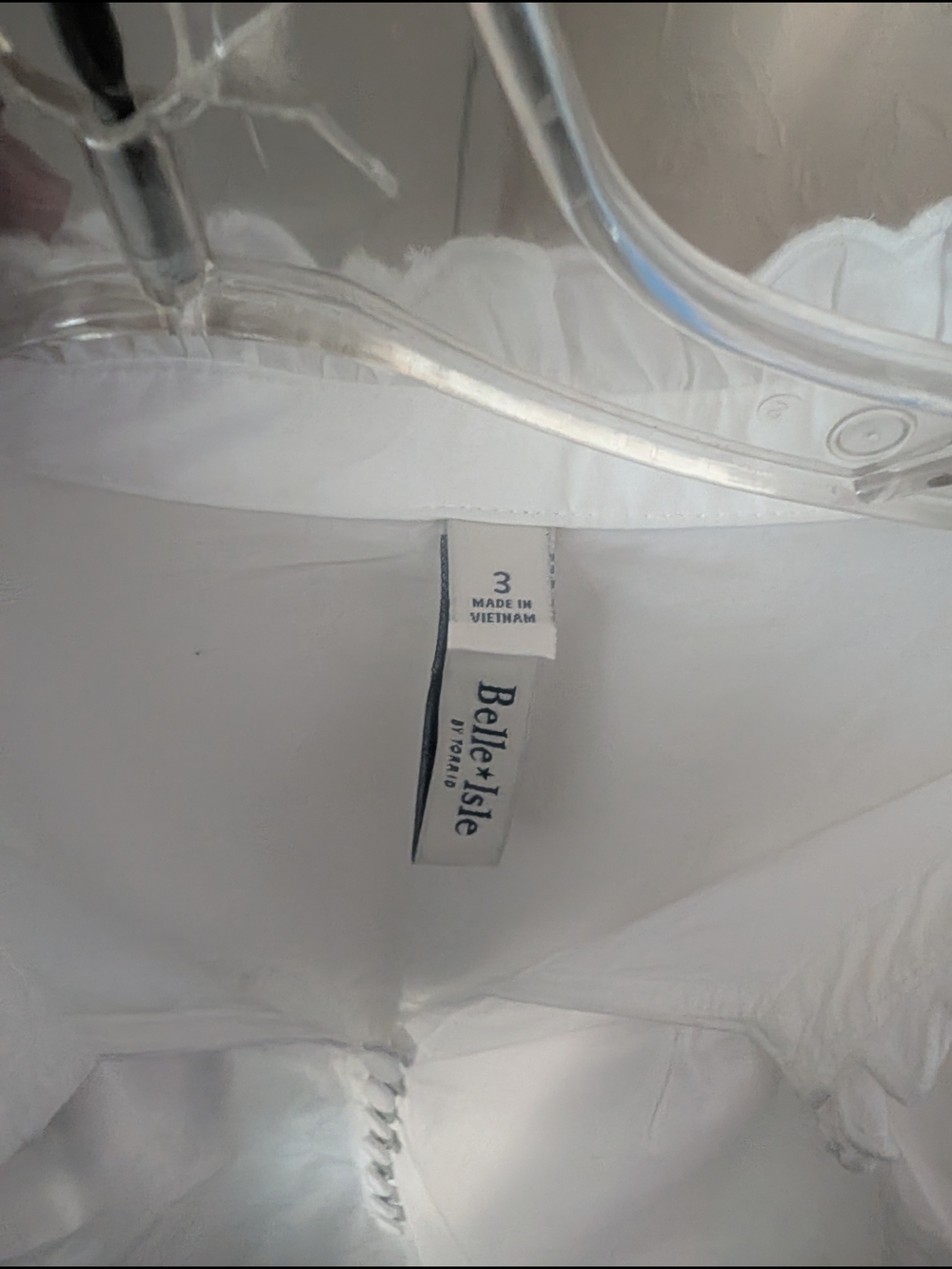 torrid White Ruffle-Collar Button Tunic - Picture 2 of 3